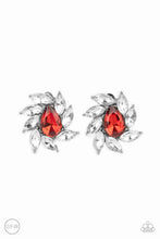 Load image into Gallery viewer, Sophisticated Swirl - Red Clip-On Earrings