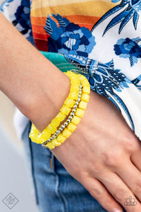 Vacay Vagabond - Yellow Stretchy Bracelets