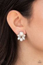 Load image into Gallery viewer, Royal Reverie - White Post Earrings