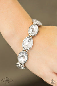 DIVA In Disguise - White Stretchy Bracelet