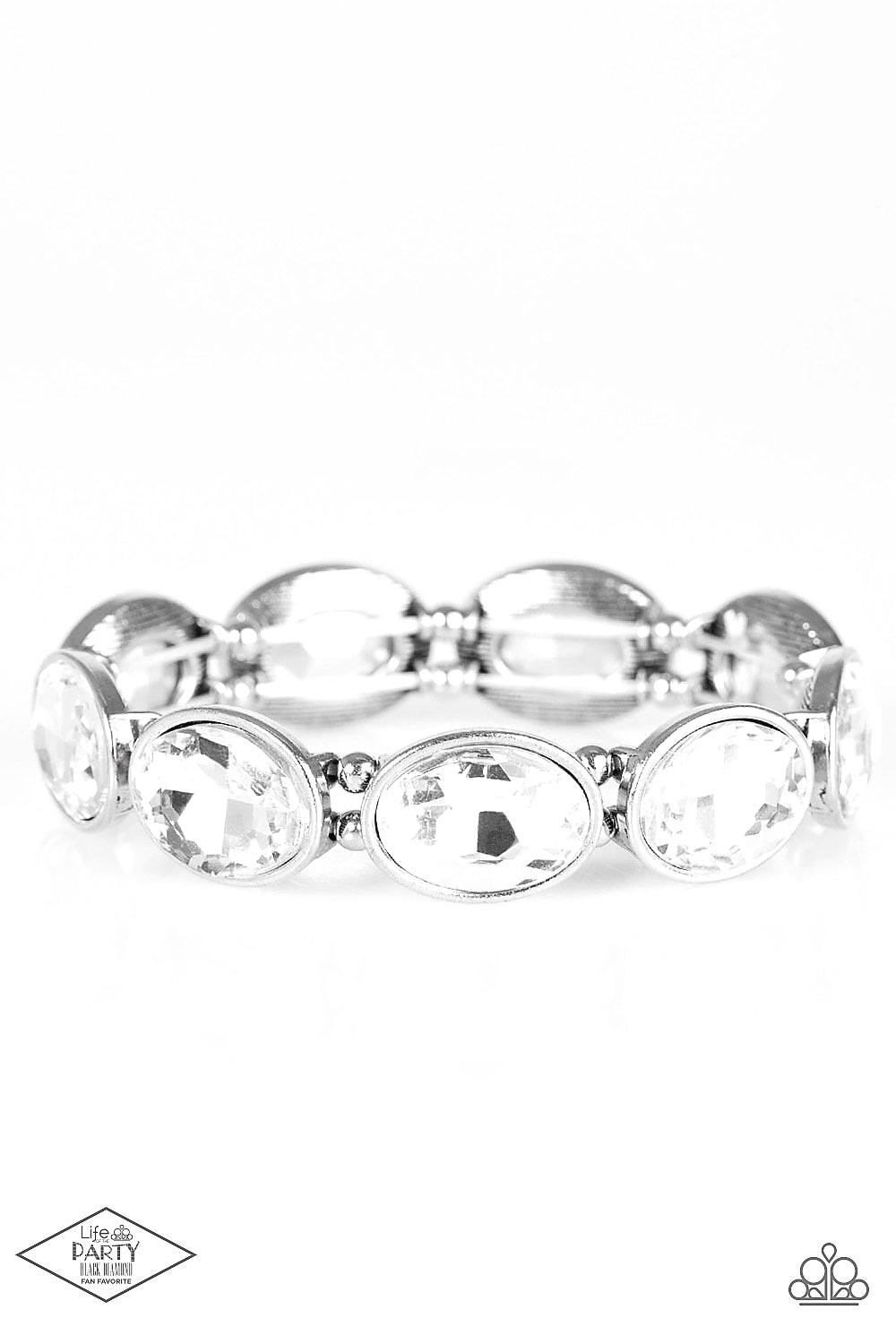 DIVA In Disguise - White Stretchy Bracelet