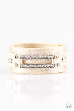 Street Glam - Gold Adjustable Snap Closure Bracelet