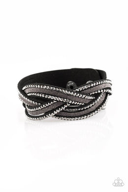 Girls Do It Better - Black Adjustable Snap Closure Bracelet