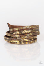 Load image into Gallery viewer, Rock Star Attitude - Brass Adjustable Snap Closure Bracelet