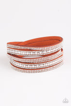 Load image into Gallery viewer, Rock Star Attitude - Orange Adjustable Snap Closure Bracelet