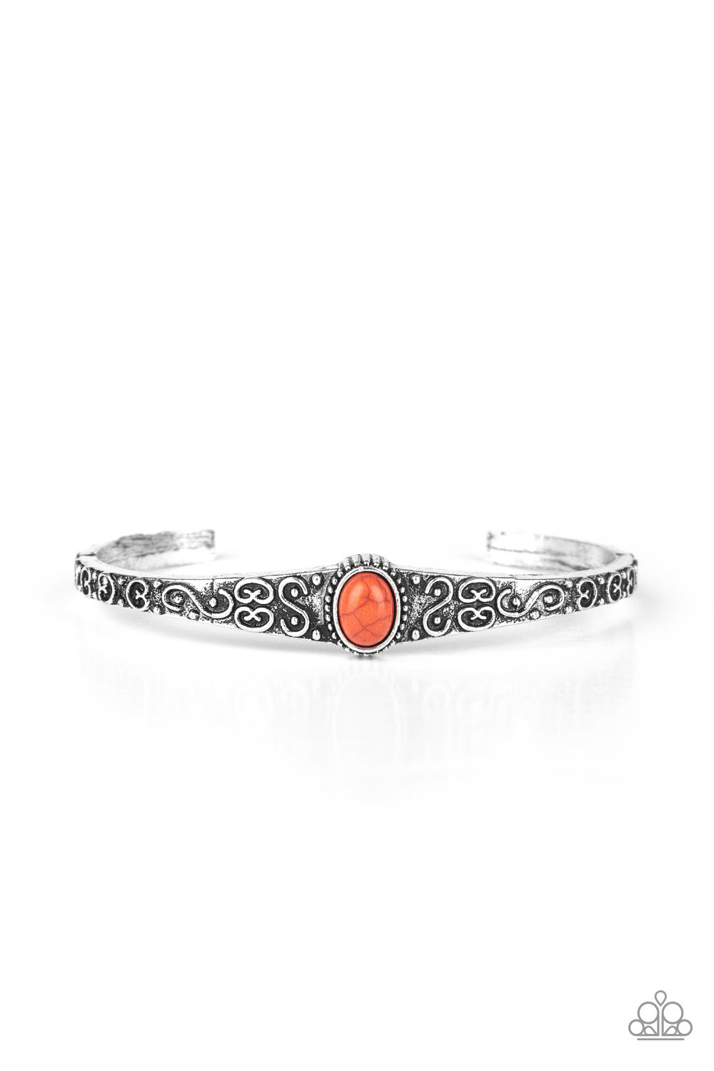 Make Your Own Path - Orange Cuff Bracelet