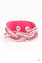 Load image into Gallery viewer, Bring On The Bling - Pink Adjustable Snap Closure Bracelet