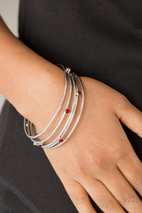 Delicate Decadence - Red Bangle Bracelets