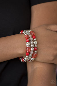 Malibu Marina - Red Stretchy Bracelets