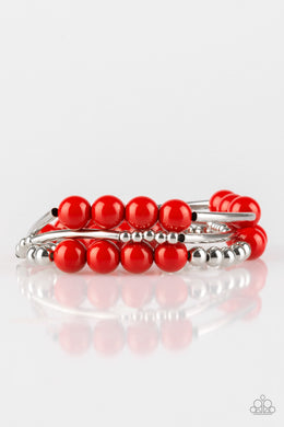 New Adventures - Red Stretchy Bracelets