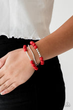 Load image into Gallery viewer, New Adventures - Red Stretchy Bracelets