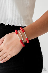 New Adventures - Red Stretchy Bracelets