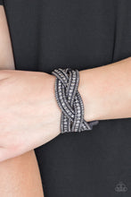 Load image into Gallery viewer, Bring On The Bling - Silver Adjustable Snap Closure Bracelet