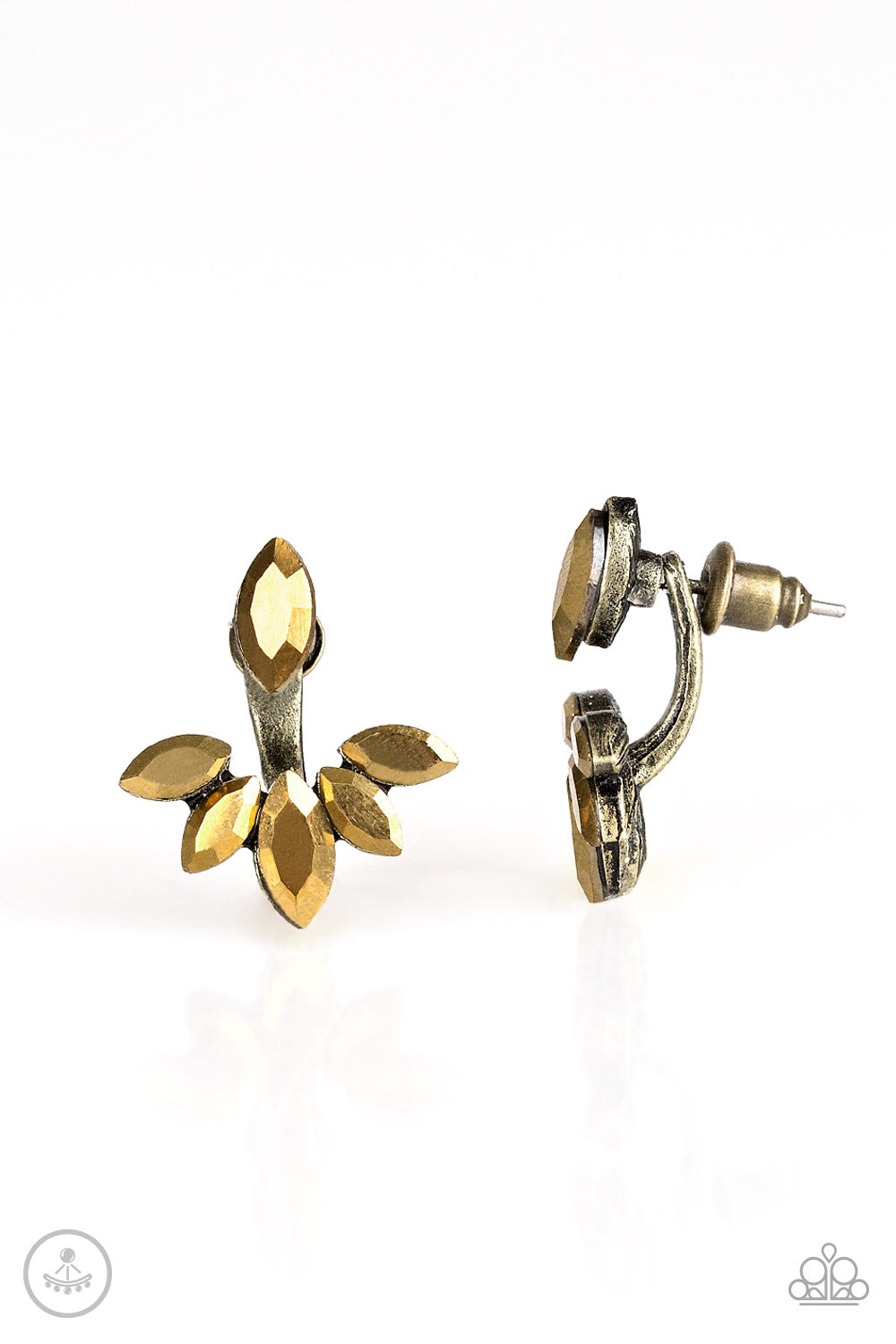 Radical Refinement - Brass Double-Sided Post Earrings