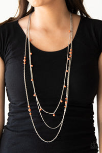 Laying The Groundwork - Orange Necklace