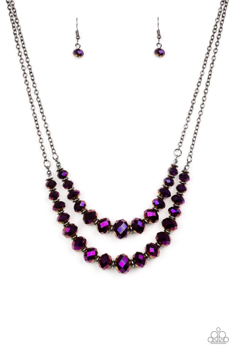 Strikingly Spellbinding - Purple Necklace