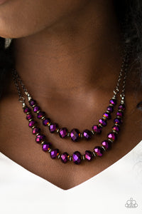 Strikingly Spellbinding - Purple Necklace