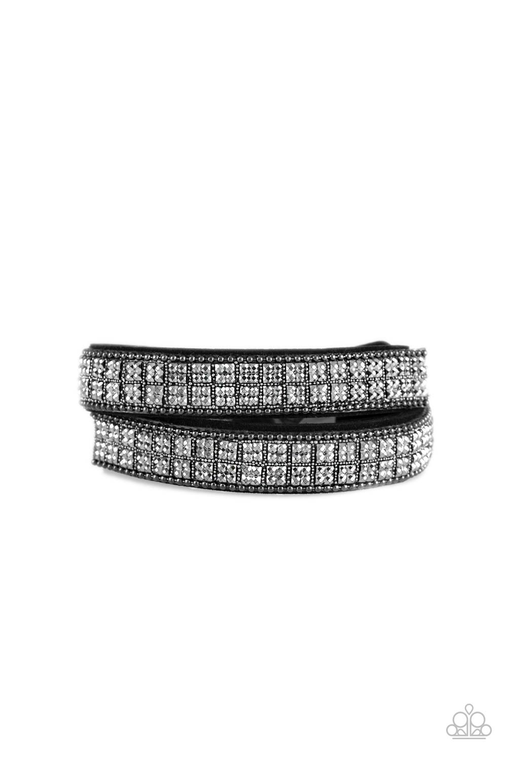 Rock Band Refinement - Black Adjustable Snap Closure Bracelet