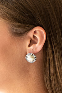 FRONTIER-Runner - White Post Earrings