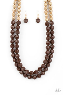 Greco Getaway - Brown Necklace