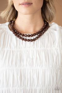 Greco Getaway - Brown Necklace