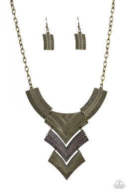 Fiercely Pharaoh - Multi (Mixed Metals) Necklace