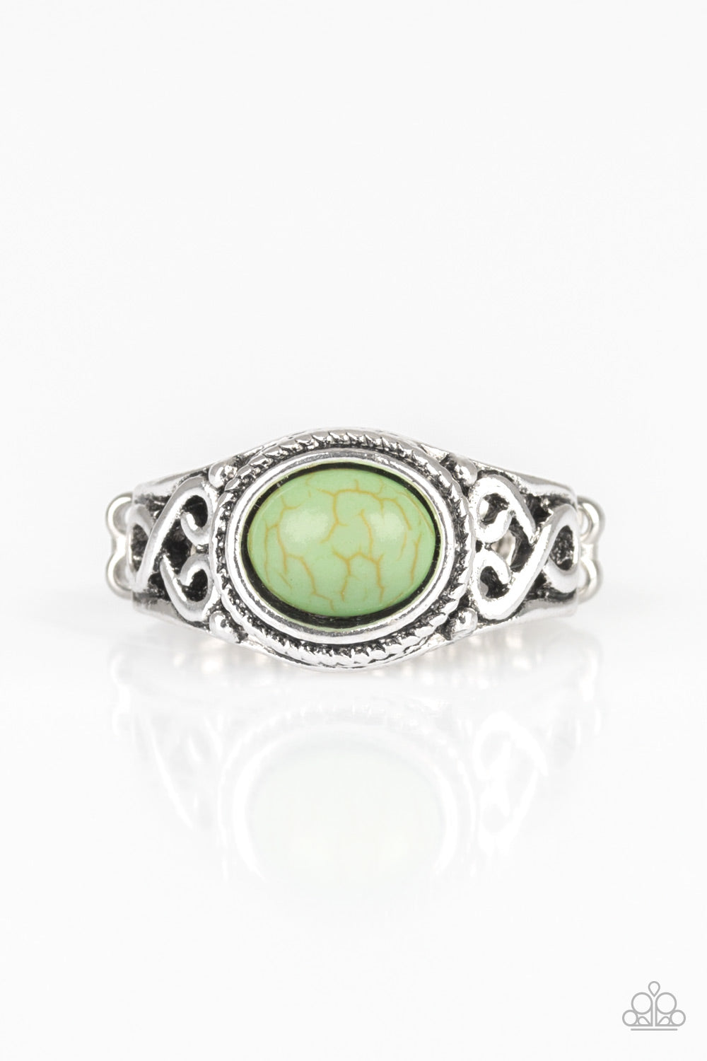 Set In Stone - Green Dainty Ring