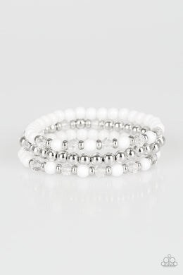 Irresistibly Irresistible - White Stretchy Bracelets