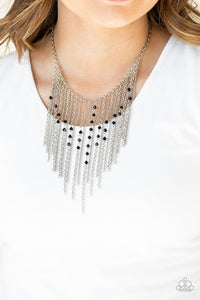 First Class Fringe - Black Necklace