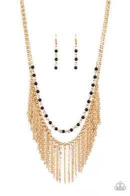 Fierce In Fringe - Gold Necklace