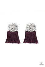 Load image into Gallery viewer, Plume Bloom - Purple Post Earrings