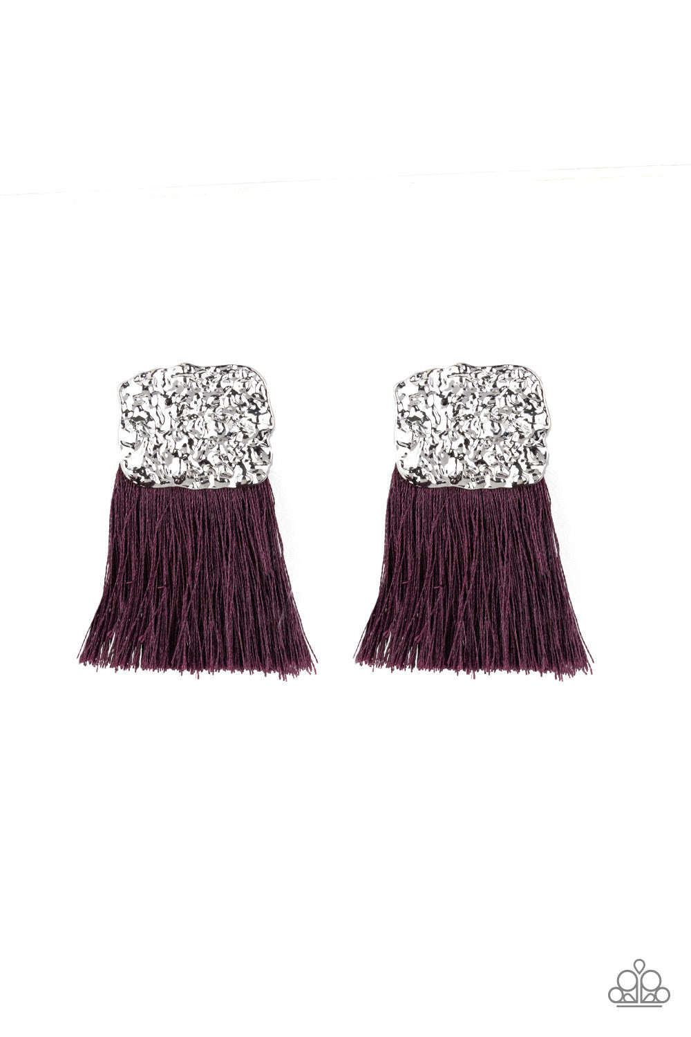 Plume Bloom - Purple Post Earrings