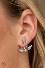 Load image into Gallery viewer, Metal Origami - Silver Double-Sided Post Earrings