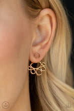 Load image into Gallery viewer, Completely Surrounded - Gold Double-Sided Post Earrings