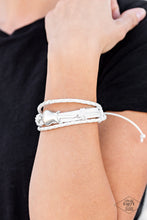 Load image into Gallery viewer, Lead Guitar - White Sliding Knot Bracelet