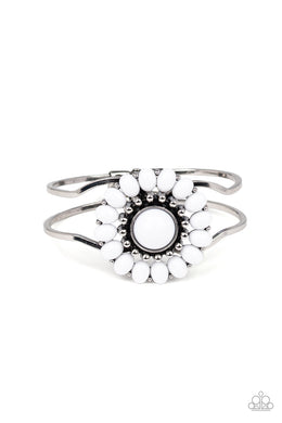 Posy Pop - White Hinged Bracelet