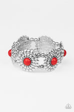 Load image into Gallery viewer, Bountiful Blossoms - Red Stretchy Bracelet