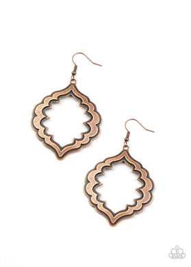 Taj Mahal Majesty - Copper Earrings