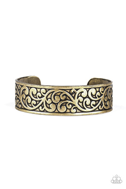 Read The VINE Print - Brass Cuff Bracelet