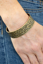 Load image into Gallery viewer, Read The VINE Print - Brass Cuff Bracelet