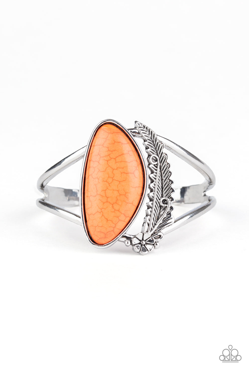 Out In The Wild - Orange Cuff Bracelet