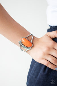 Out In The Wild - Orange Cuff Bracelet