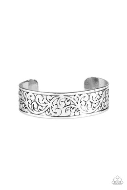 Read The VINE Print - Silver Cuff Bracelet