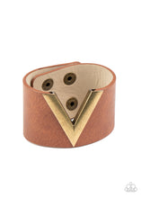 Load image into Gallery viewer, Claws Out - Brown Adjustable Snap Closure Bracelet