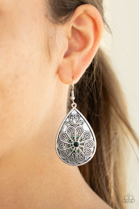 Banquet Bling - Green Earrings