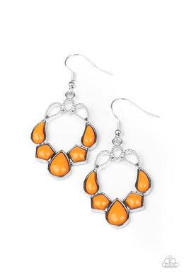 Its Rude to STEER - Orange Earrings