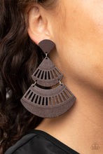 Load image into Gallery viewer, Oriental Oasis - Brown Post Earrings