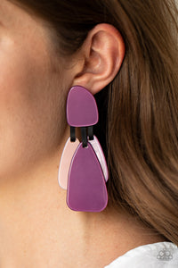 All FAUX One - Purple Post Earrings