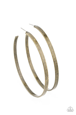 Lean Into The Curves - Brass Hoop Earrings