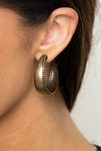 Load image into Gallery viewer, Burnished Benevolence - Brass Hoop Earrings